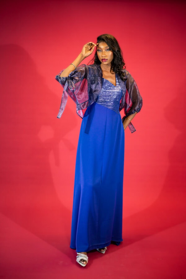 Une robe comme un boubou (Bleu) – Image 5
