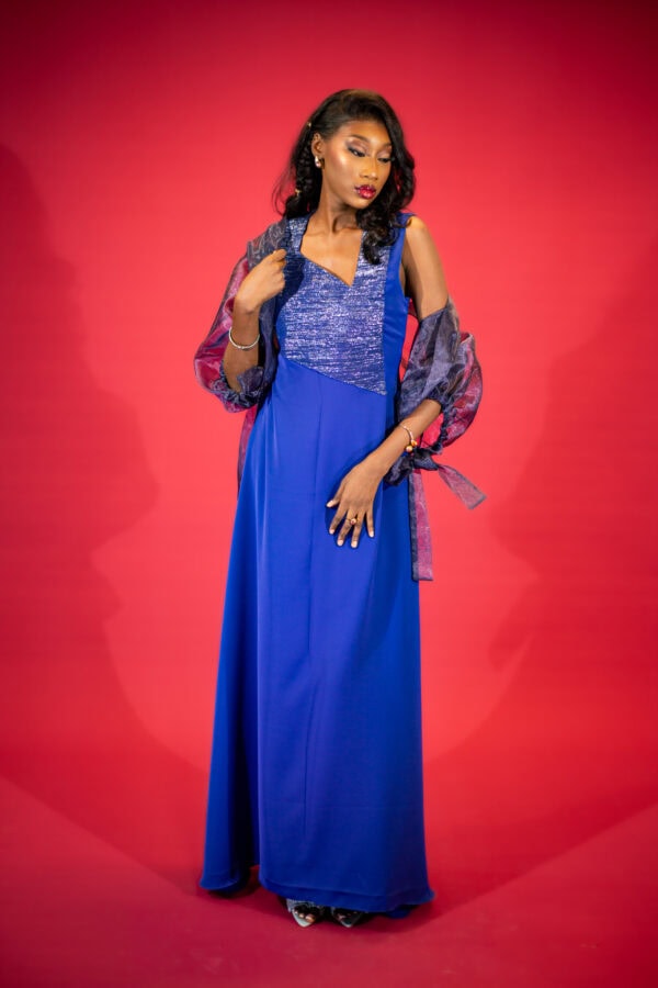 Une robe comme un boubou (Bleu)
