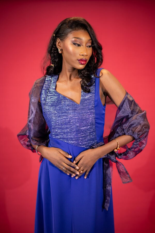 Une robe comme un boubou (Bleu) – Image 2