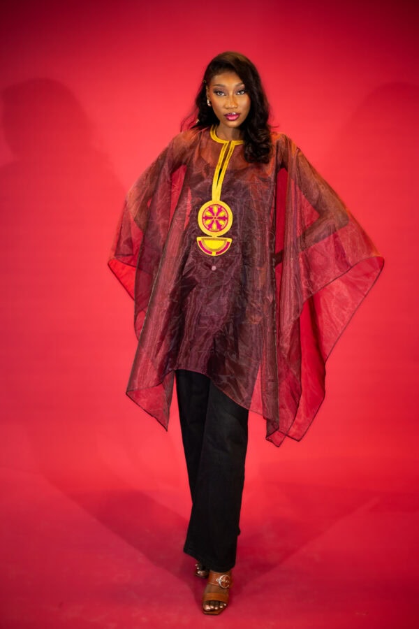 Cape motif Shogun (rouge) – Image 2