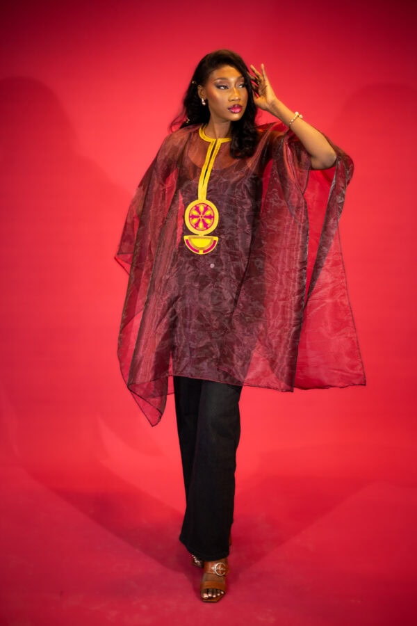 Cape motif Shogun (rouge) – Image 3