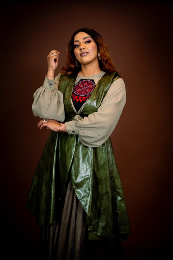 Shogun Combo Dress(Vert olive) - Image 6