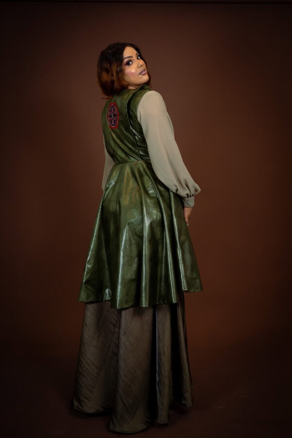 Shogun Combo Dress(Vert olive) - Image 4