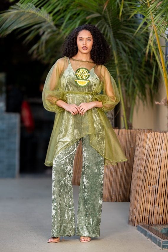 Top mamee couleur vert sauge